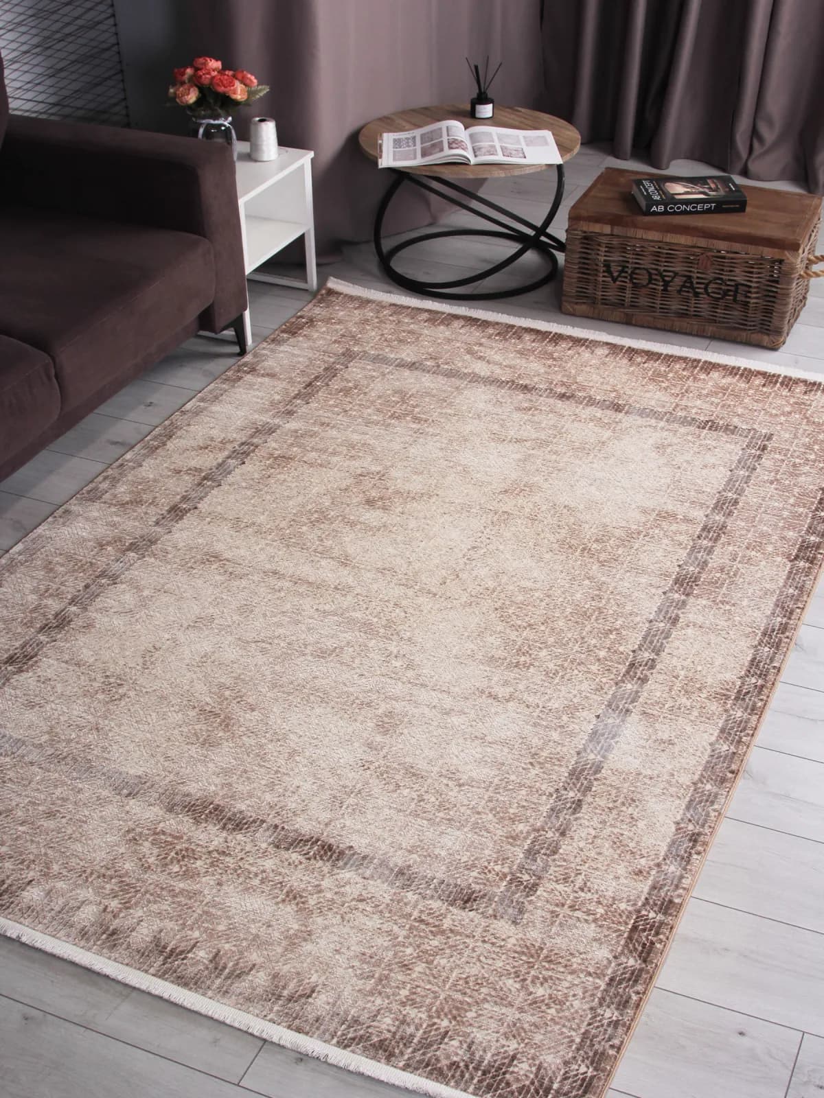 Ковер ASTORIA 9337A - S.WHITE / BROWN - 200х300см