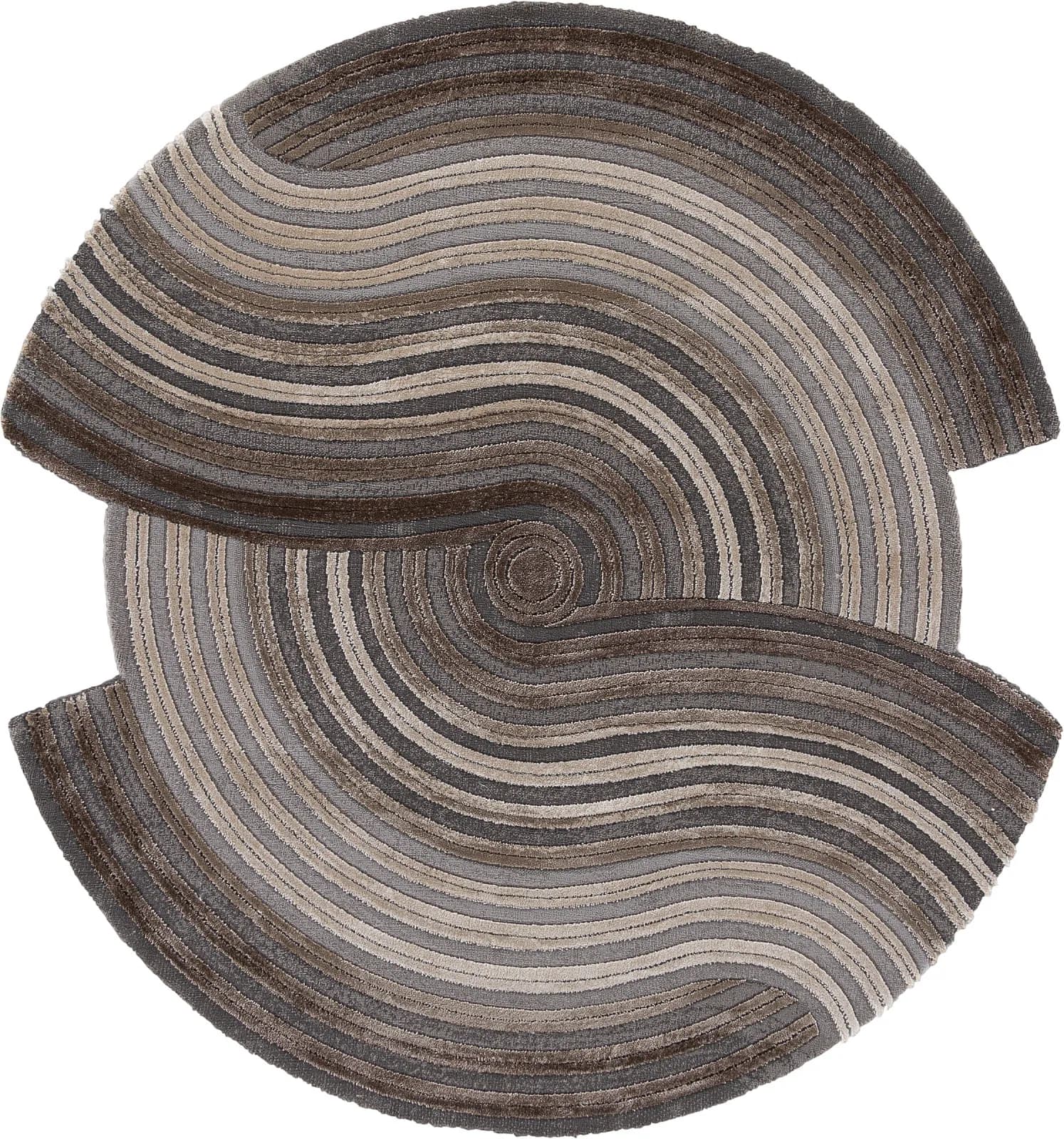 Ковер  SAFIR 00835C - GREY / BROWN - Круг 